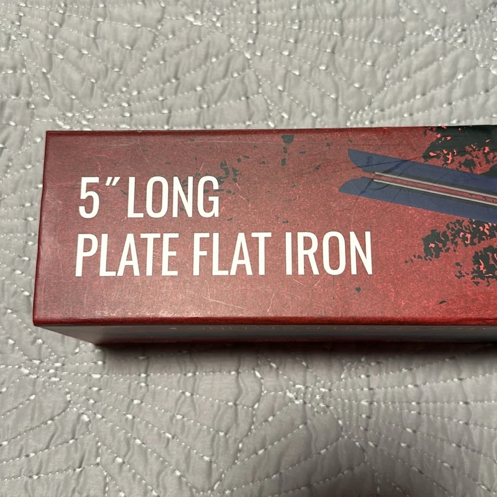 GEM XL 5” Long Plate Flat Iron for Straightening Hair , New in Box